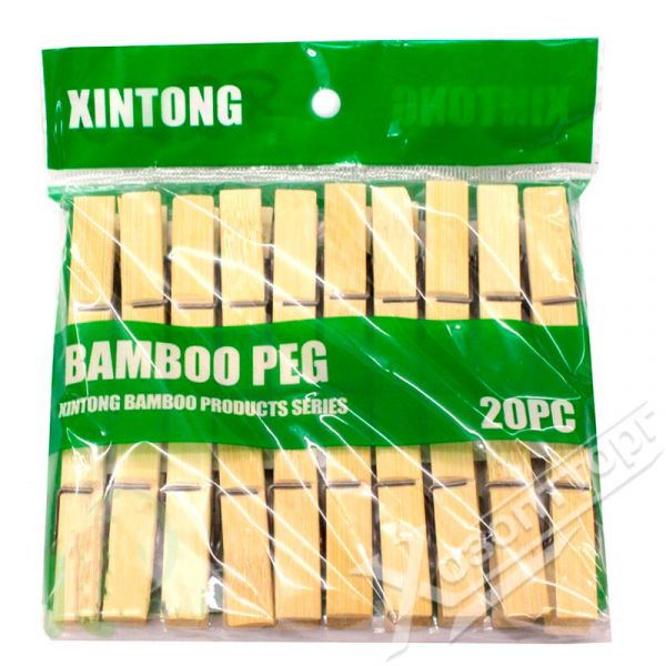 Bamboo clothespins 20pcs RA-8826